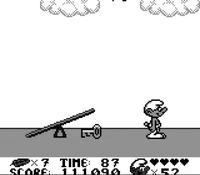 une photo d'Ã©cran de Les Schtroumpfs sur Nintendo Game Boy